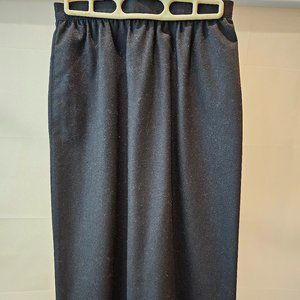 Sasson Polyester and Wool Black Straight Skirt - Size 6/7